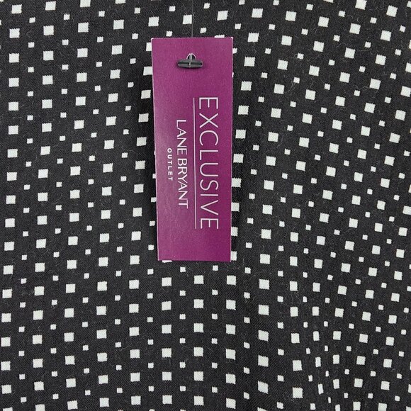 Lane Bryant Womens Polka Dot Pants Black Size 28 Stretch Slim Fit Polyester - Picture 5 of 10